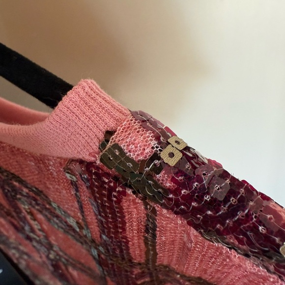 Free People Make it Easy sequins Tee size XS boxy crop - Picture 4 of 8